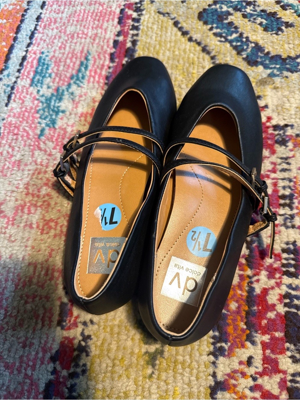 DV by Dolce Vita Kids Black Double-Strap Mary Jane Shoes 7.5 - Picture 6 of 7